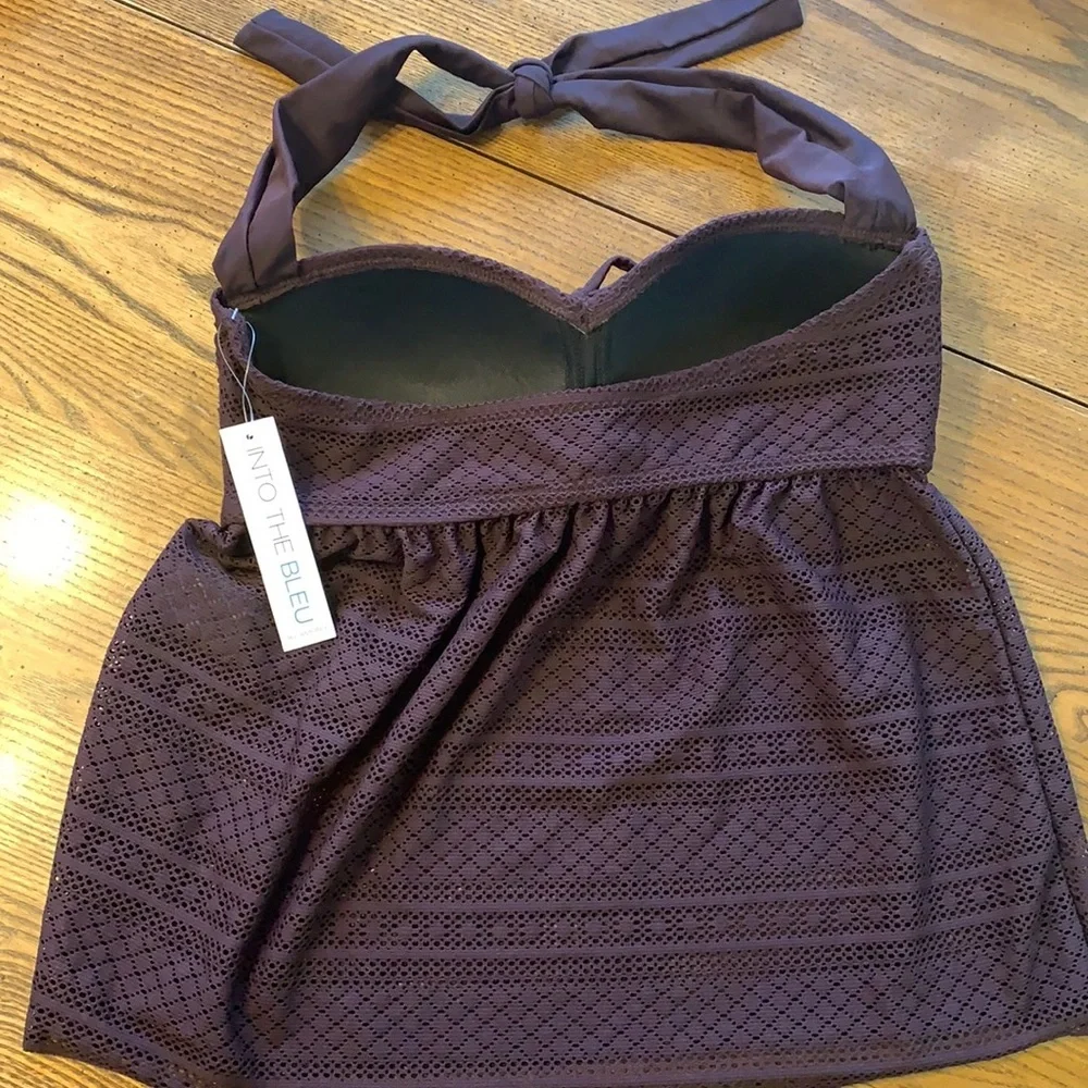 NWT Bleu Rod Beatties Halter Crochet Tankini Top - Picture 4 of 6